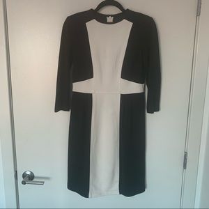 Nanette Lepore Avon Dale Dress Black White Size 4
